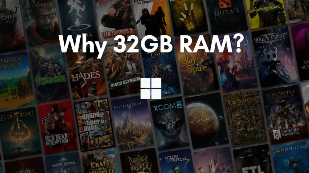 Microsoft elimina la recomendación de los 32 GB de RAM para PCs de juegos con Windows 11