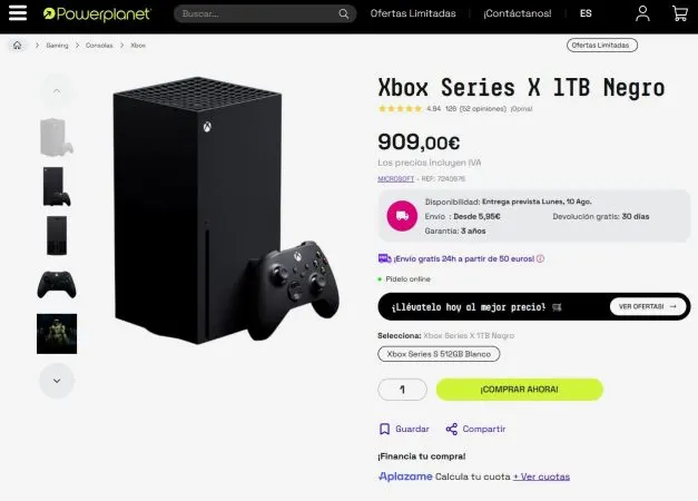Xbox Series X supera los 900 euros de precio real: está casi agotada en España